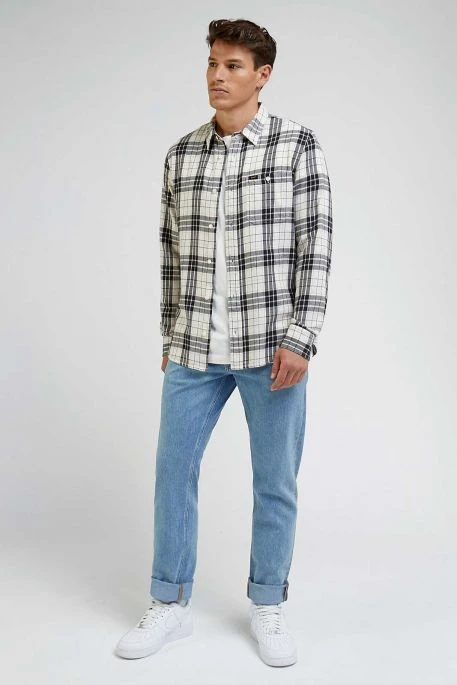 Chemise LEE LEESURE Ecru 2 Chemise LEE LEESURE Ecru – Image 2