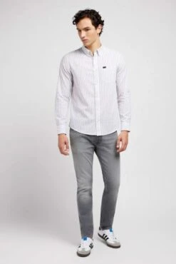 Chemise LEE BUTTON Olive Grove