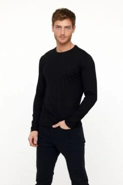 Tee Shirt LEE COOPER AREO ML Black -Levis Soldes Magasin lee cooper 25145 1
