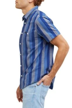 Chemise LEE LEASURE Navy -Levis Soldes Magasin lee l66gcb35 4