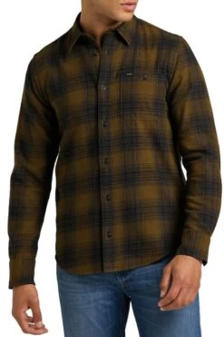 Chemise LEE LEASURE Tabac -Levis Soldes Magasin lee l66n di 47 2