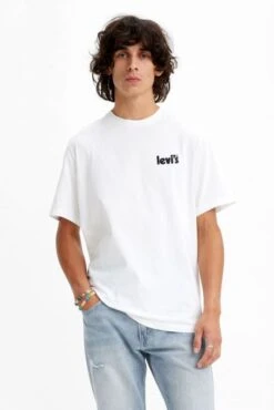 Levis Tee Shirt LEVI'S® RELAXED FIT TEE White Logo -Levis Soldes Magasin levis 16143 09 00 1