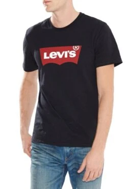 Levis Tee-shirt Levi's® HOUSEMARK Black -Levis Soldes Magasin logo noir12