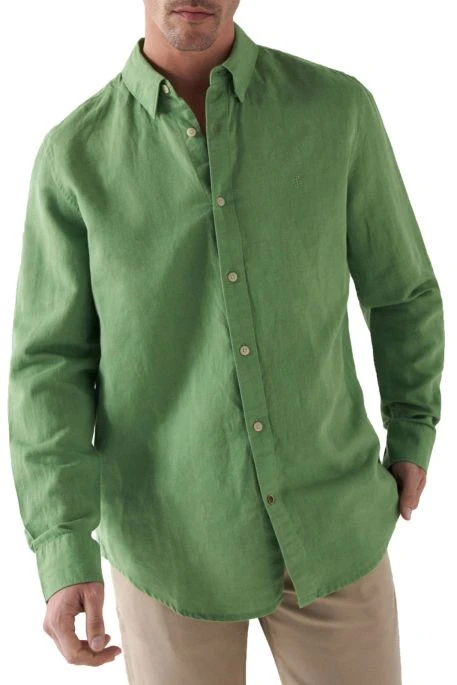 Chemise SALSA LINNEN Medium Green 2 Chemise SALSA LINNEN Medium Green – Image 2