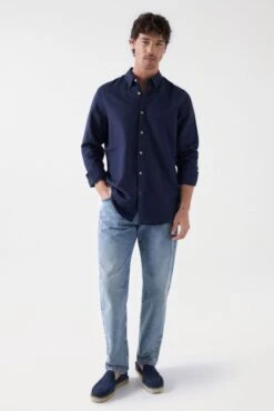 Chemise SALSA LINNEN Medium Blue -Levis Soldes Magasin salsa 21005685 830 1
