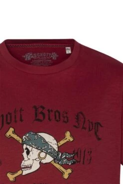 Tee-shirt SCHOTT FOLSOM Rouge -Levis Soldes Magasin schott 22929 3