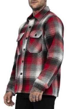 Surchemise SCHOTT SH CARL 44 Red -Levis Soldes Magasin schott 23904 2