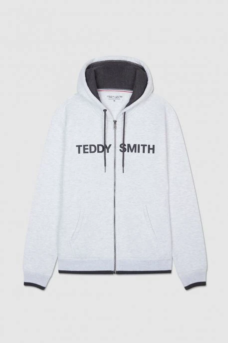 Sweat TEDDY SMITH GICLASS HOODY White Melange 1 Sweat TEDDY SMITH GICLASS HOODY White Melange
