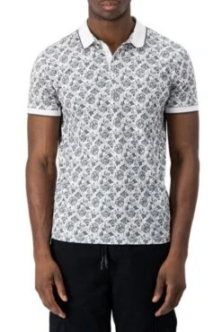Polo TEDDY SMITH PASY 2 Blanc Floral -Levis Soldes Magasin teddy smith 11315269 202a9 1