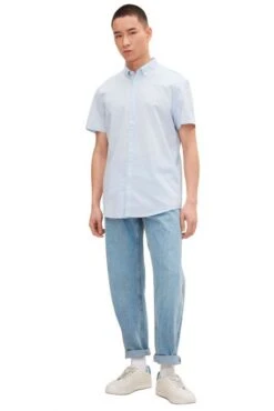 Chemise TOM TAILOR Light Blue Circle Structure -Levis Soldes Magasin tom tailor 23084 3