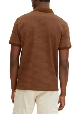 Polo TOM TAILOR Brown Structured Stripe