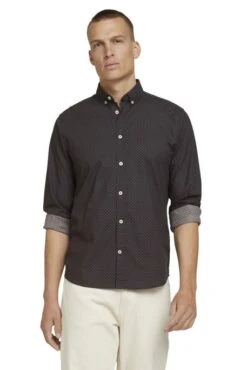 Chemise TOM TAILOR Black Base Burgundy Design -Levis Soldes Magasin tom tailor 23386 3