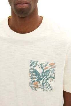 Tee Shirt TOM TAILOR POCKET Beige
