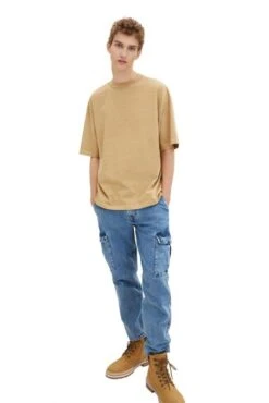 Tee Shirt TOM TAILOR OVERSIZED Brown -Levis Soldes Magasin tt 25093 4