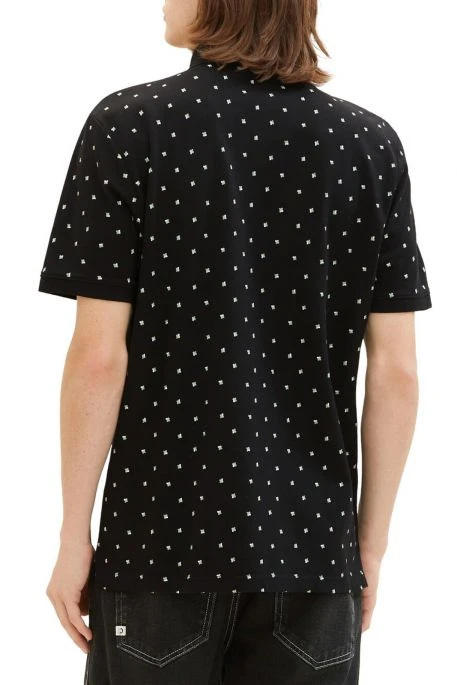 Polo TOM TAILOR PRINT Black 3 Polo TOM TAILOR PRINT Black – Image 3