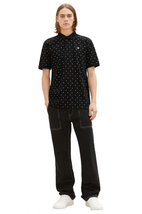Polo TOM TAILOR PRINT Black 1 Polo TOM TAILOR PRINT Black