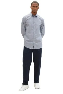 Chemise TOM TAILOR Beige Blue -Levis Soldes Magasin tt 25682 3