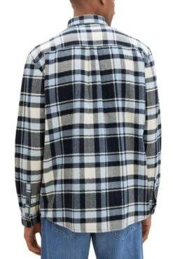 Chemise à Carreaux TOM TAILOR Navy Check -Levis Soldes Magasin tt 25699 2