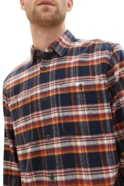 Chemise TOM TAILOR Navy Check -Levis Soldes Magasin tt 25704 4