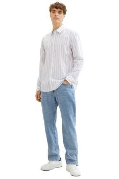 Chemise TOM TAILOR STRIPE Grey -Levis Soldes Magasin tt 26427 3