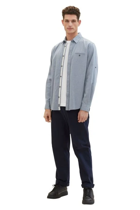 Chemise TOM TAILOR Navy Blue 3 Chemise TOM TAILOR Navy Blue – Image 3