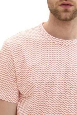 Tee Shirt TOM TAILOR Orange Zig Zag