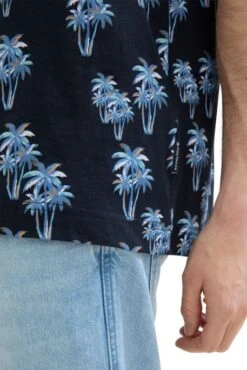 Tee Shirt TOM TAILOR PALMIER Navy Blue -Levis Soldes Magasin tt 26863 4