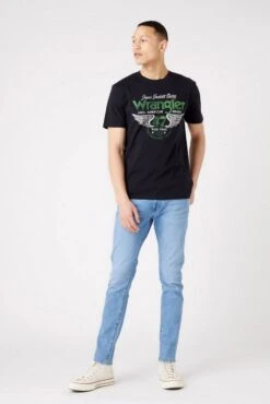 Tee Shirt WRANGLER AMERICANA Noir -Levis Soldes Magasin wrangler 1123 20 782 2