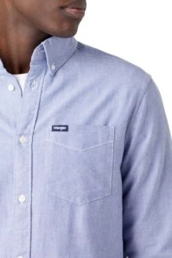 Chemise WRANGLER BUTTON Blue Tint -Levis Soldes Magasin wrangler 112320866 5
