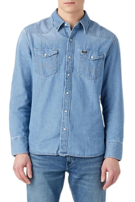 Chemise En Jean WRANGLER 27MW Light Stone 4 Chemise En Jean WRANGLER 27MW Light Stone – Image 4