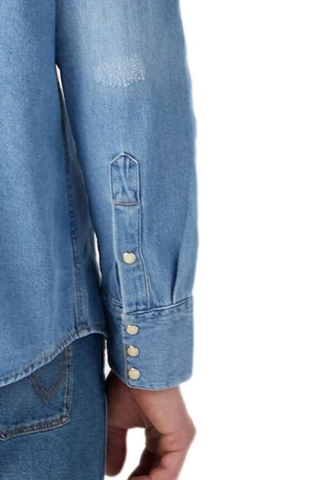 Chemise En Jean WRANGLER 27MW Light Stone 1 Chemise En Jean WRANGLER 27MW Light Stone