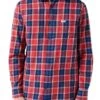 Chemise WRANGLER ONE POCKET CARREAUX Red Indigo -Levis Soldes Magasin wrangler 112350396 2