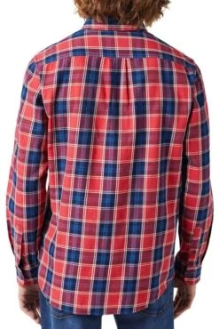 Chemise WRANGLER ONE POCKET CARREAUX Red Indigo -Levis Soldes Magasin wrangler 112350396 3