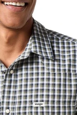 Chemise WRANGLER WESTERN In Olive -Levis Soldes Magasin wrangler 112350581 3