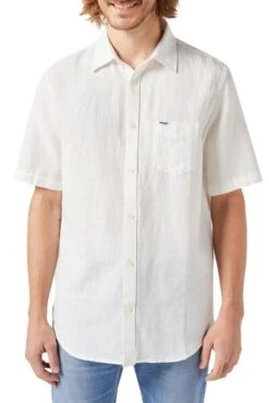 Chemise WRANGLER LIN In Blanc -Levis Soldes Magasin wrangler 112352187 2
