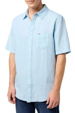 Chemise WRANGLER LIN Ciel