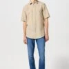 Chemise WRANGLER LIN In Taupe -Levis Soldes Magasin wrangler 112352189 1