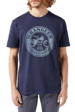 Tee Shirt WRANGLER AMERICANA In Navy -Levis Soldes Magasin wrangler 112352841 2