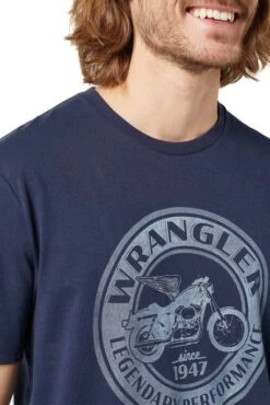 Tee Shirt WRANGLER AMERICANA In Navy -Levis Soldes Magasin wrangler 112352841 4