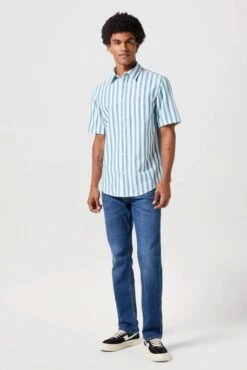 Chemise WRANGLER POCKET White Stripe