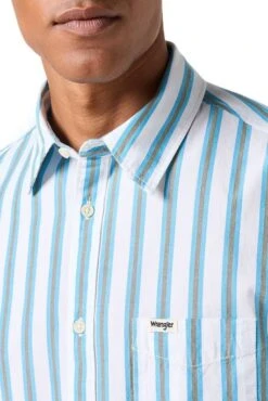 Chemise WRANGLER POCKET White Stripe -Levis Soldes Magasin wrangler 112353167 4
