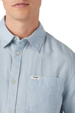 Chemise WRANGLER POCKET Blue Fog